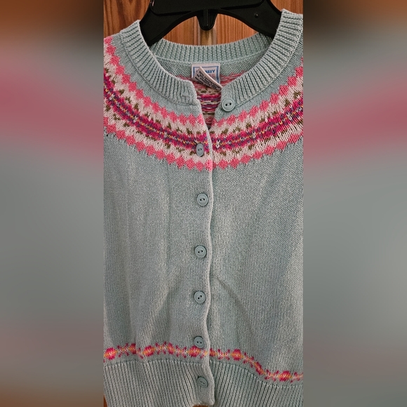 Old Navy Girl's Pastel Button Up Sweater Size 5 - Picture 2 of 5